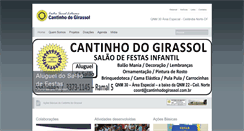 Desktop Screenshot of cantinhodogirassol.com.br